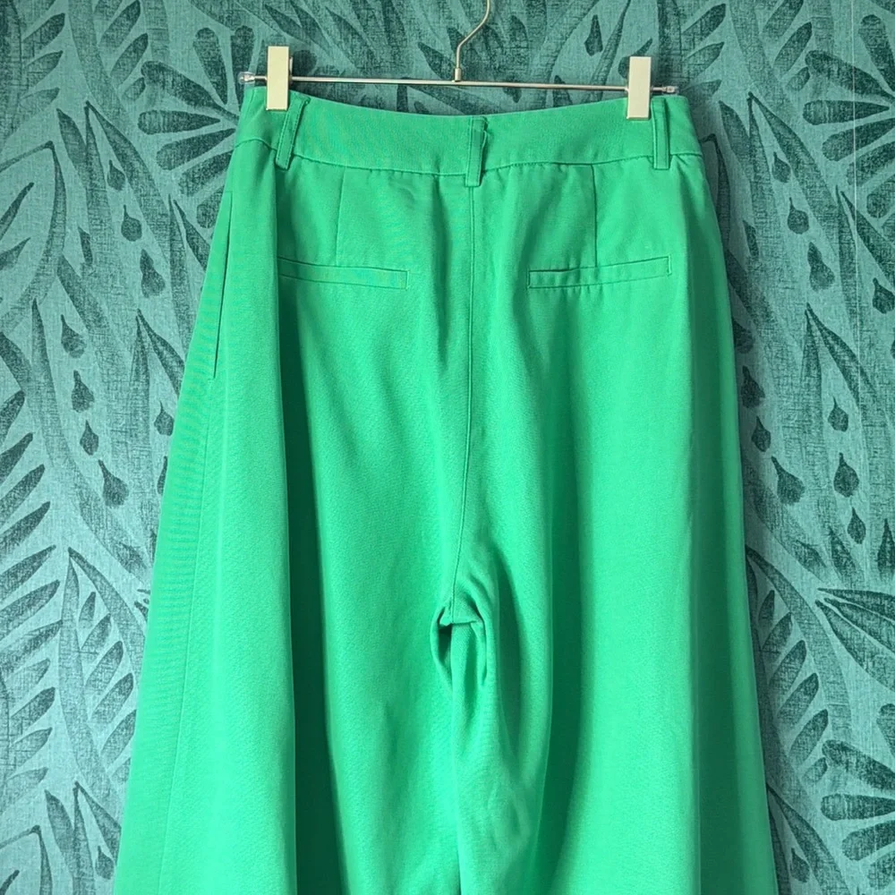 Farm Rio Green Wide-Leg Trousers NWTs sz S - Picture 9 of 11